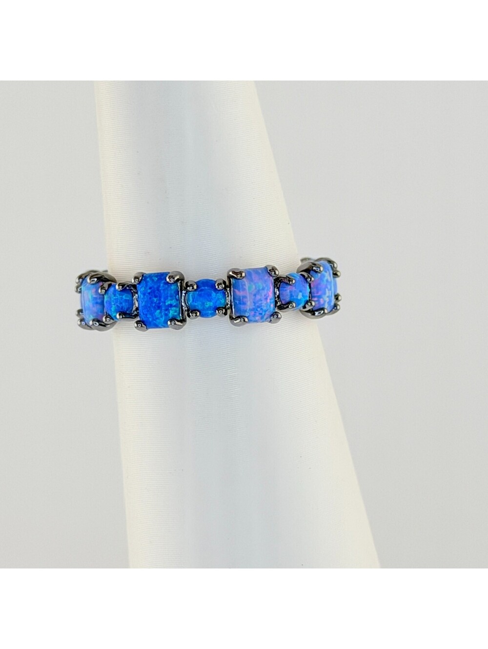 Bomb Party October 2026 Sz 9 "Sparkling Affair" Blue Fire Opal on Hematite
